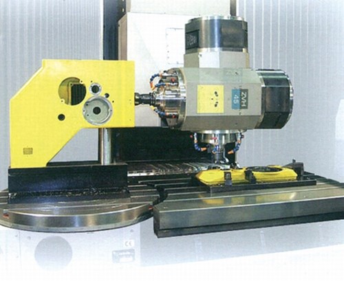 machine table with rotary table