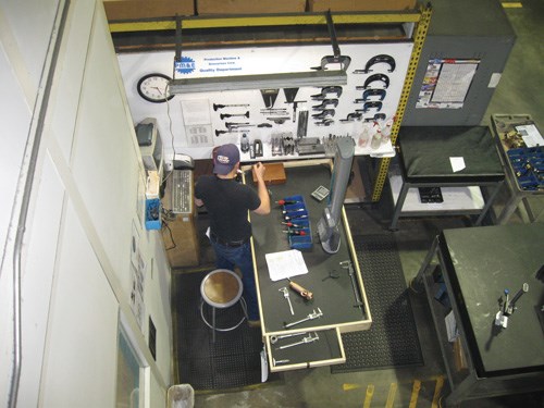gaging area from above