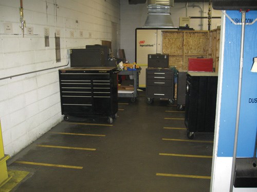 tool chest parking area