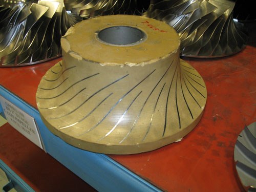 Impeller with wax