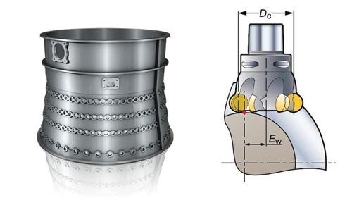 Fig. 6—Milling turbine engine cases