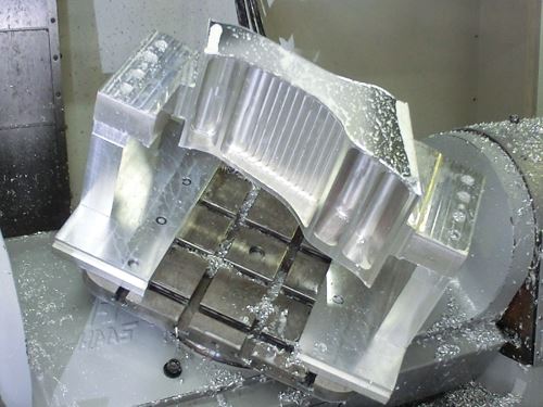 part produced on Padgett Machine's five-axis machining centers