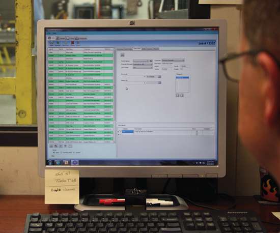 Monitor displaying TSTracker software.