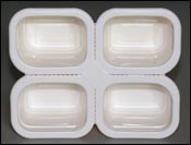 Perforated multi-compartment containers